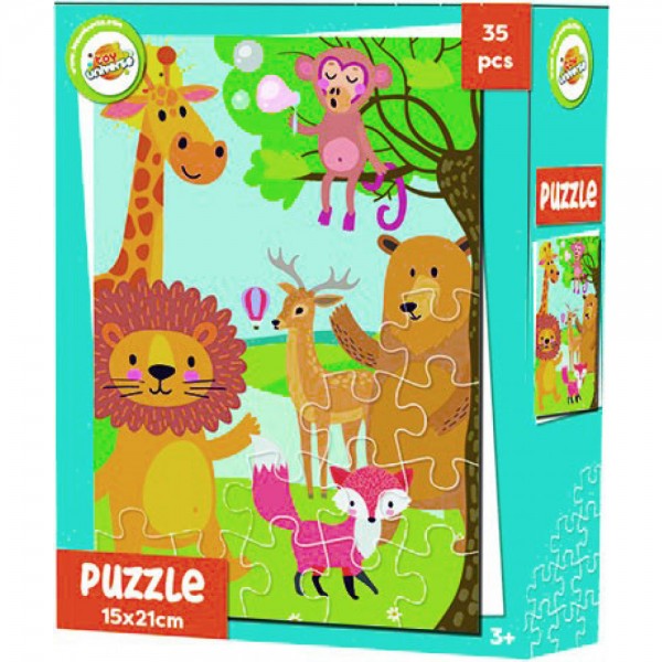 Toy Universe мини пъзел Весели животни 35 части